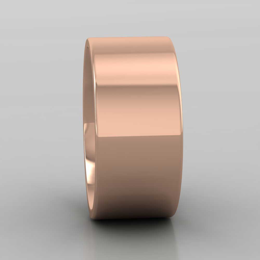 18ct Rose Gold 10mm Flat Shape (Comfort Fit) Super Heavy Weight Wedding Ring Right View
