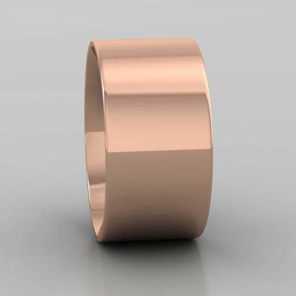 9ct Rose Gold 10mm Flat Shape (Comfort Fit) Classic Weight Wedding Ring Right View