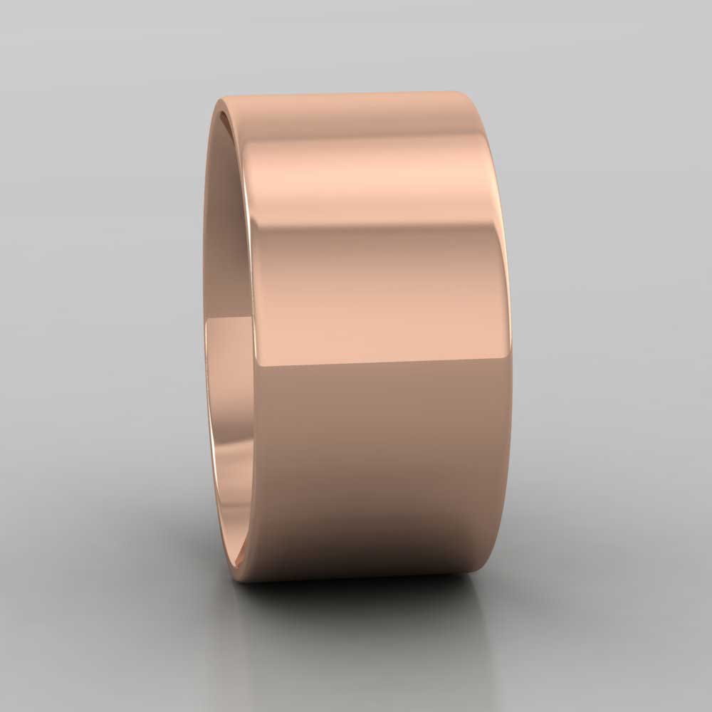 18ct Rose Gold 10mm Flat Shape (Comfort Fit) Classic Weight Wedding Ring Right View