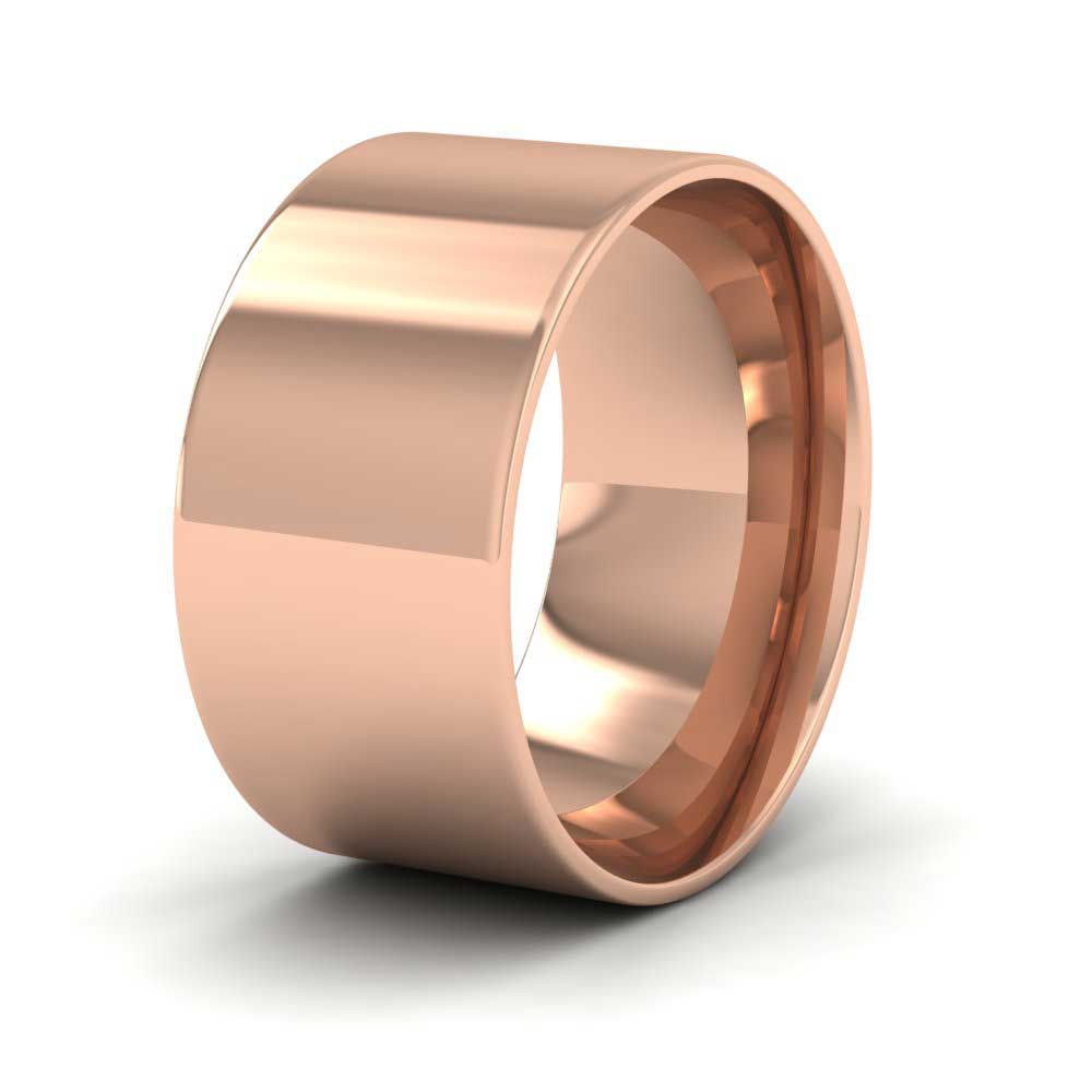 18ct Rose Gold 10mm Flat Shape (Comfort Fit) Classic Weight Wedding Ring