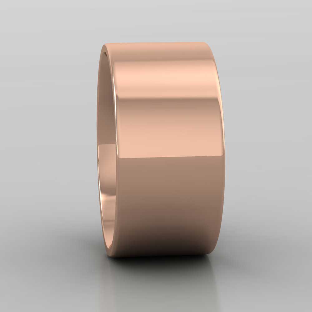 9ct Rose Gold 10mm Flat Shape (Comfort Fit) Extra Heavy Weight Wedding Ring Right View