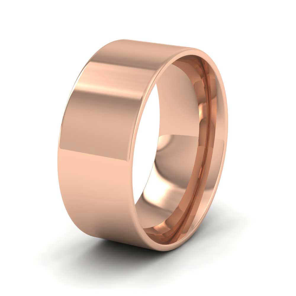 9ct Rose Gold 8mm Flat Shape (Comfort Fit) Classic Weight Wedding Ring