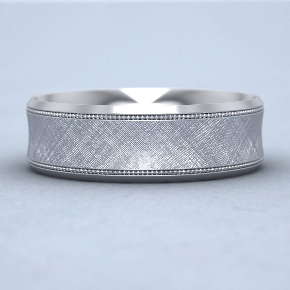 Elma Jewellery Titanium & 9ct Gold Centre Inlaid Millgrain Design Matt Wedding Ring | 4mm Or 5mm Band