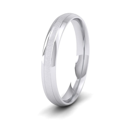 <p>950 Palladium Line Shiny And Matt Finish Wedding Ring.  3mm Wide And Court Shaped For Comfortable Fitting</p>