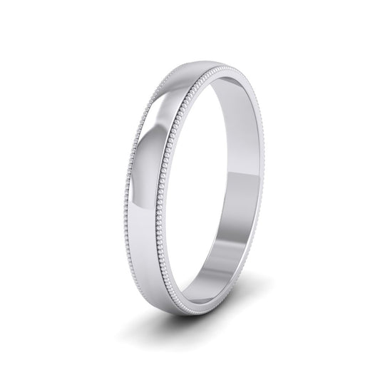 Millgrained Edge Sterling Silver 3mm Wedding Ring