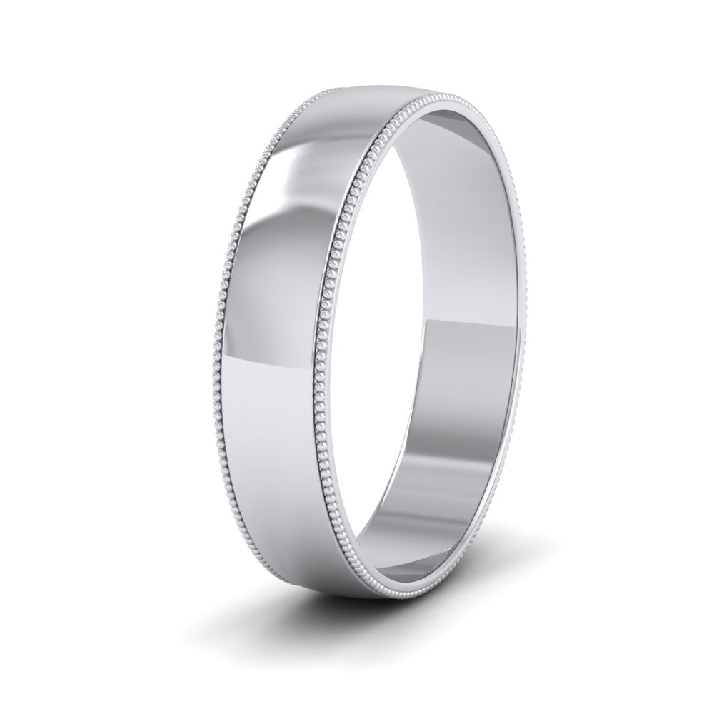 Millgrained Edge Sterling Silver 5mm Wedding Ring