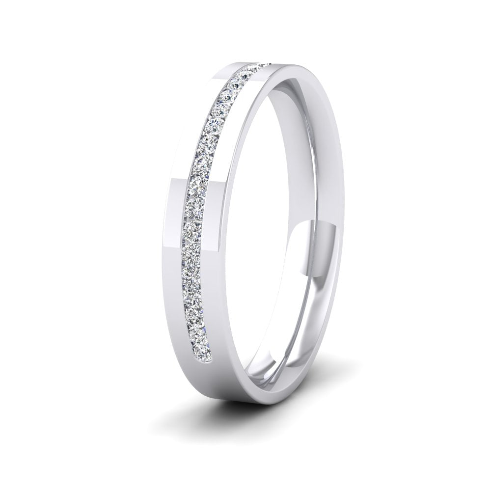 Chanel Set Rounds Channel Set Round Diamond (0.25ct) Half Set 9ct White Gold Flat 3.5mm ...