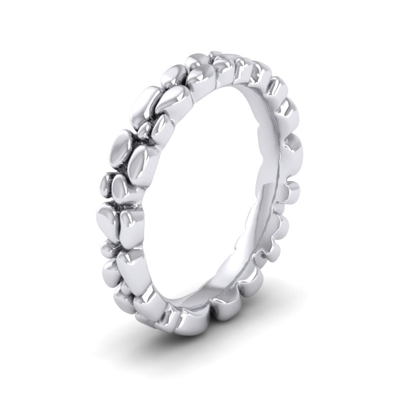 <p>Pebbles Wedding Ring In 950 Platinum.  35mm Wide And Court Shaped For Comfortable Fitting</p>