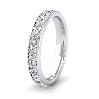 <p>950 Platinum Full Bead Set 1.08ct Round Brilliant Cut Diamond Ring. 35mm Wide And Court Shaped For Comfortable Fitting</p>