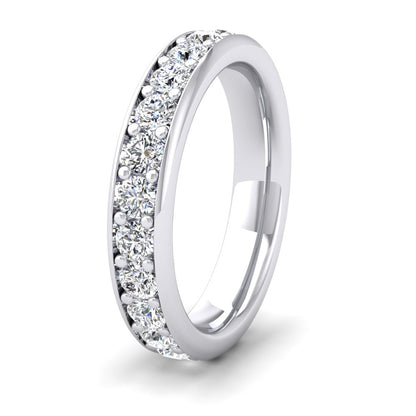 <p>950 Platinum Full Bead Set 1.56ct Round Brilliant Cut Diamond Ring. 4mm Wide And Court Shaped For Comfortable Fitting</p>