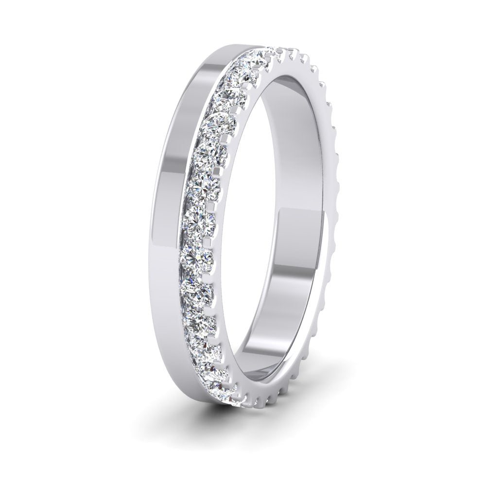 <p>9ct White Gold Asymmetric Full Claw Set Diamond Ring (0.64ct) .  35mm Wide And Court Shaped For Comfortable Fitting</p>