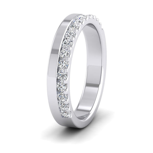 <p>18ct White Gold Asymmetric Half Claw Set Diamond Ring (0.34ct) .  35mm Wide And Court Shaped For Comfortable Fitting</p>