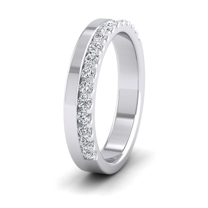 <p>950 Platinum Asymmetric Half Claw Set Diamond Ring (0.34ct) .  35mm Wide And Court Shaped For Comfortable Fitting</p>