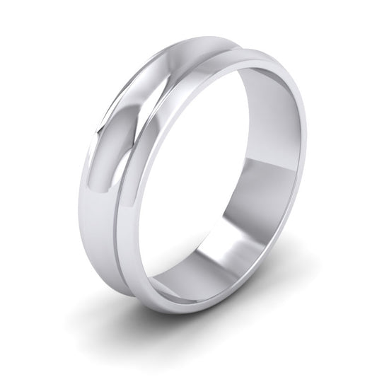 Concave 950 Palladium 6mm Wedding Ring