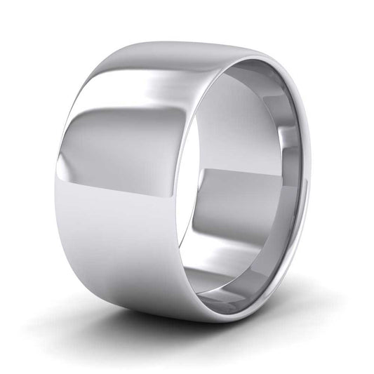 950 Palladium 10mm Cushion Court Shape (Comfort Fit) Classic Weight Wedding Ring