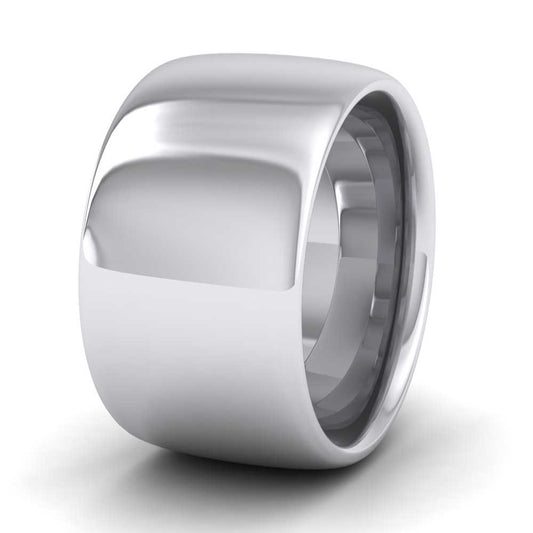 500 Palladium 12mm Cushion Court Shape (Comfort Fit) Super Heavy Weight Wedding Ring