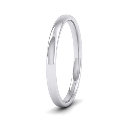 950 Palladium 2mm Cushion Court Shape (Comfort Fit) Classic Weight Wedding Ring