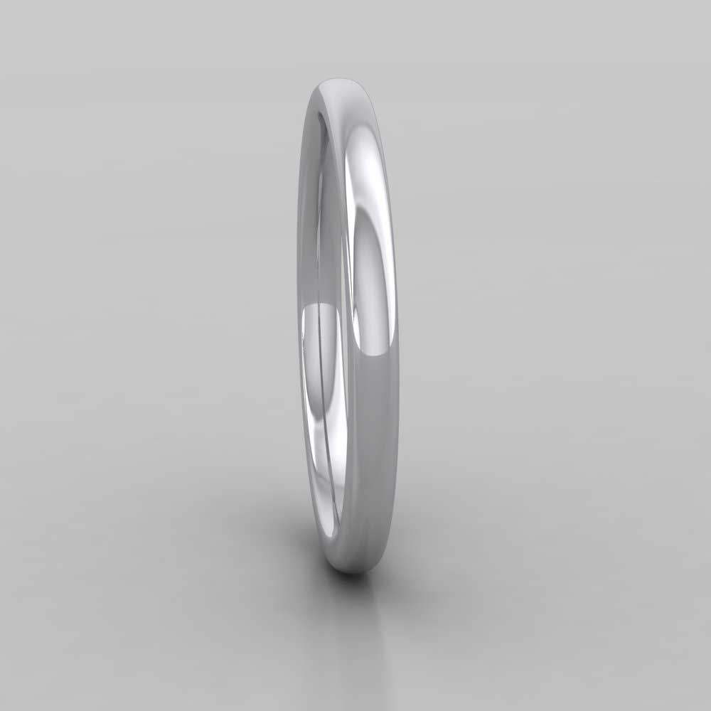 500 Palladium 2mm Cushion Court Shape (Comfort Fit) Extra Heavy Weight Wedding Ring Right View
