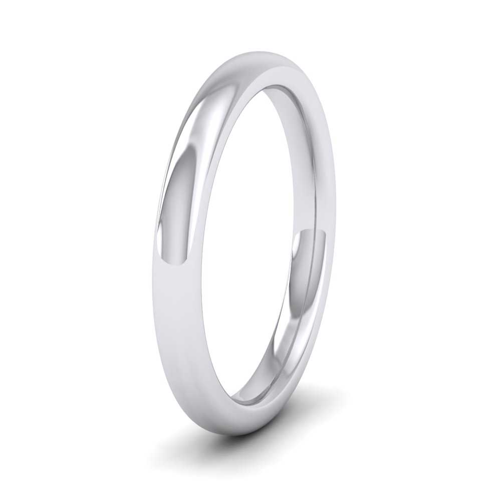 925 Sterling Silver 2.5mm Cushion Court Shape (Comfort Fit) Super Heavy Weight Wedding Ring