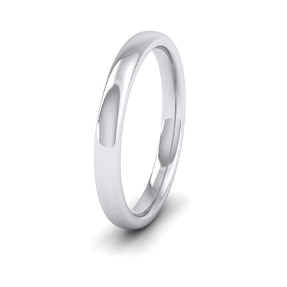 500 Palladium 2.5mm Cushion Court Shape (Comfort Fit) Extra Heavy Weight Wedding Ring