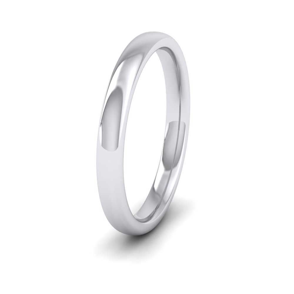 950 Platinum 2.5mm Cushion Court Shape (Comfort Fit) Extra Heavy Weight Wedding Ring