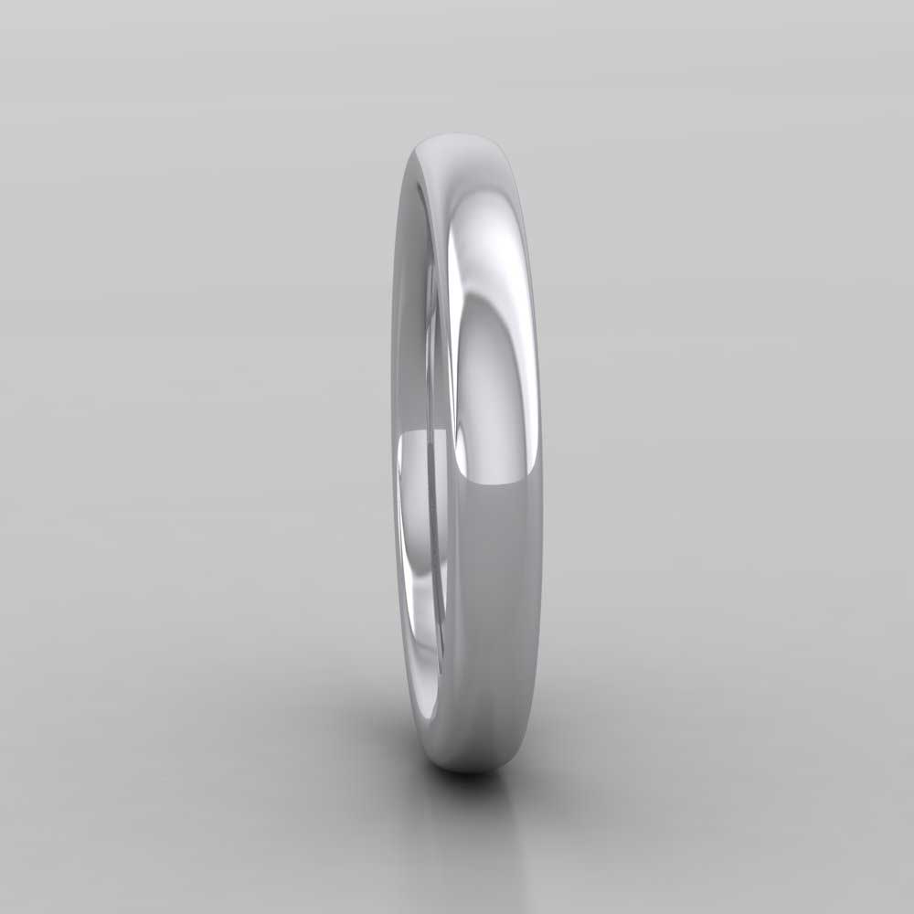950 Platinum 3mm Cushion Court Shape (Comfort Fit) Super Heavy Weight Wedding Ring Right View