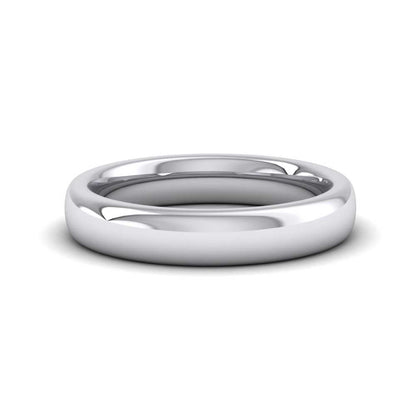 950 Palladium 4mm Cushion Court Shape (Comfort Fit) Super Heavy Weight Wedding Ring Down View