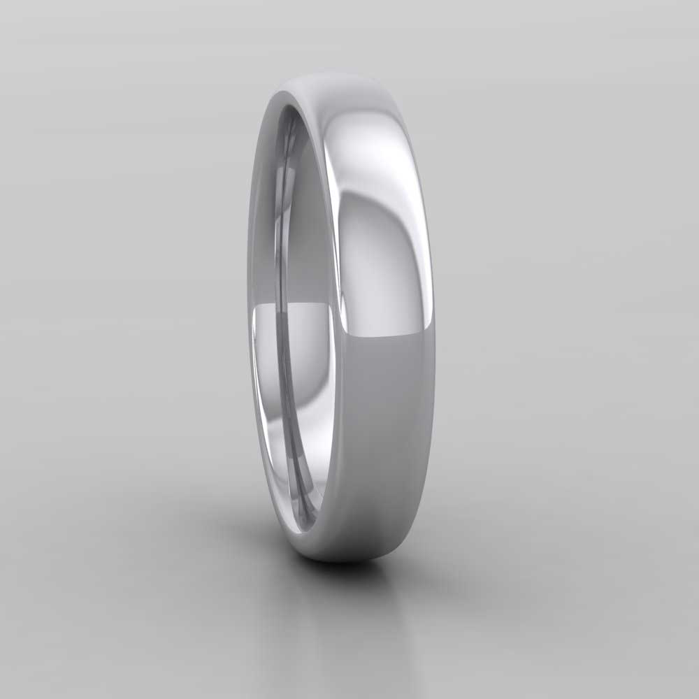 950 Platinum 4mm Cushion Court Shape (Comfort Fit) Extra Heavy Weight Wedding Ring Right View