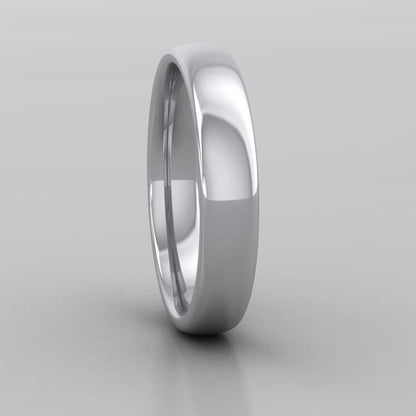 950 Platinum 4mm Cushion Court Shape (Comfort Fit) Extra Heavy Weight Wedding Ring Right View