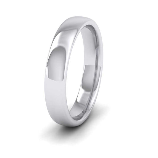 925 Sterling Silver 4mm Cushion Court Shape (Comfort Fit) Extra Heavy Weight Wedding Ring