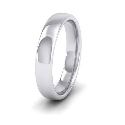 500 Palladium 4mm Cushion Court Shape (Comfort Fit) Extra Heavy Weight Wedding Ring