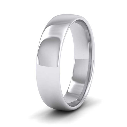 500 Palladium 5mm Cushion Court Shape (Comfort Fit) Classic Weight Wedding Ring