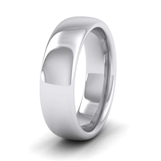 950 Palladium 6mm Cushion Court Shape (Comfort Fit) Super Heavy Weight Wedding Ring