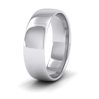 500 Palladium 6mm Cushion Court Shape (Comfort Fit) Classic Weight Wedding Ring