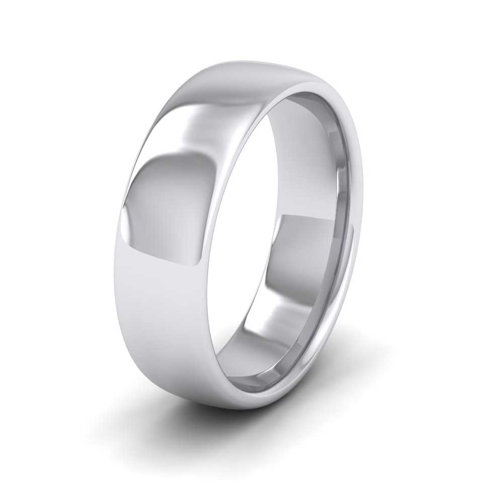 950 Platinum 6mm Cushion Court Shape (Comfort Fit) Extra Heavy Weight Wedding Ring