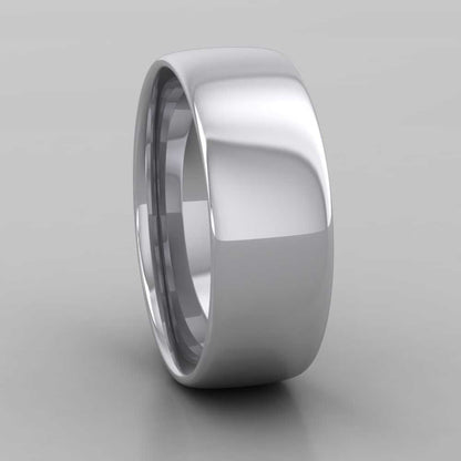 950 Palladium 7mm Cushion Court Shape (Comfort Fit) Classic Weight Wedding Ring Right View