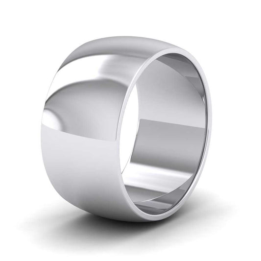 500 Palladium 10mm D shape Extra Heavy Weight Wedding Ring