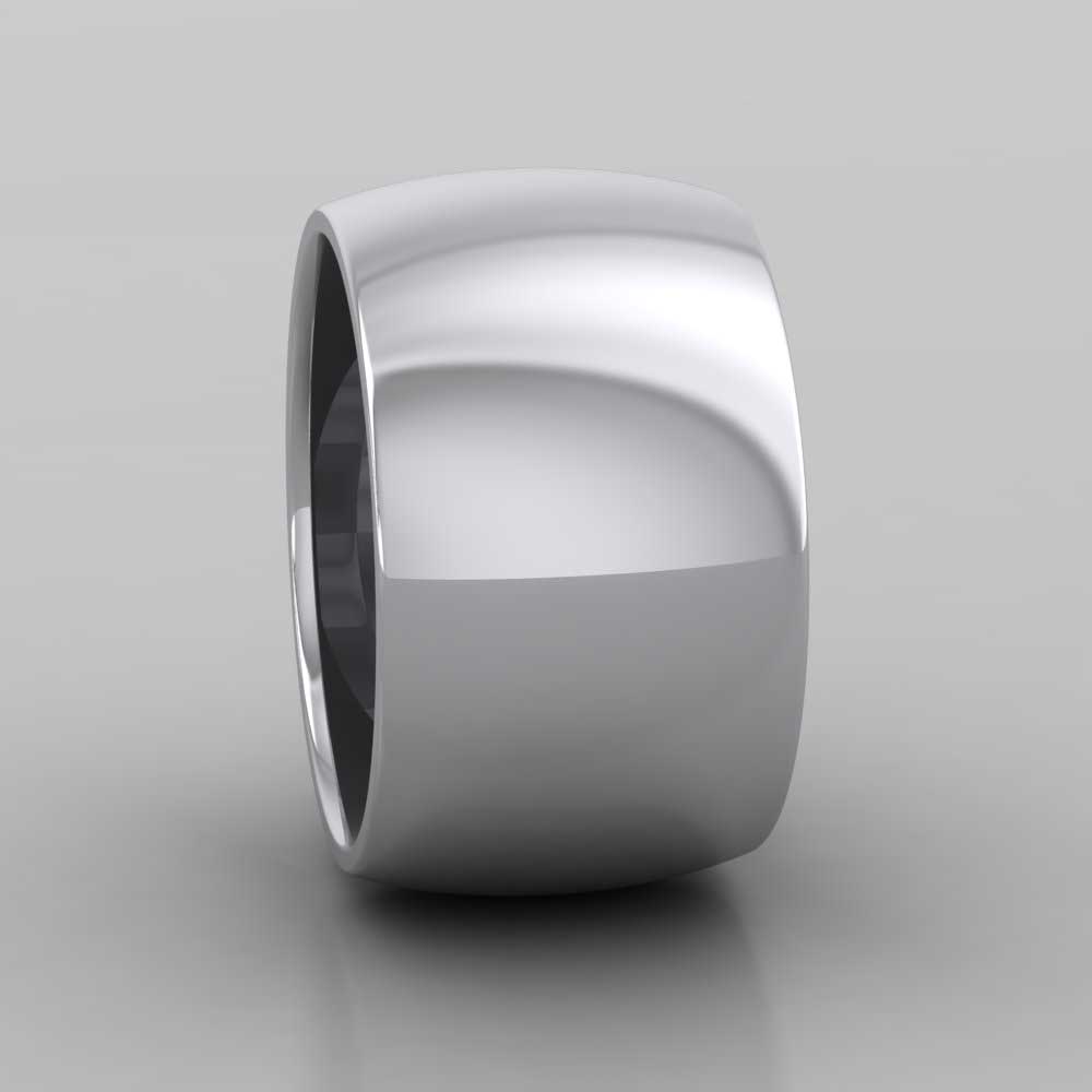 500 Palladium 12mm D shape Super Heavy Weight Wedding Ring Right View