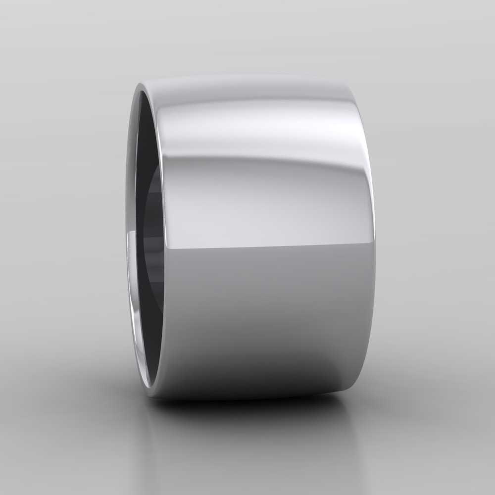 500 Palladium 12mm D shape Classic Weight Wedding Ring Right View