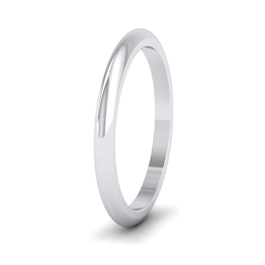 950 Platinum 2mm D shape Super Heavy Weight Wedding Ring