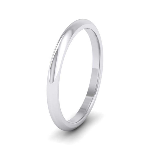 950 Platinum 2mm D shape Extra Heavy Weight Wedding Ring