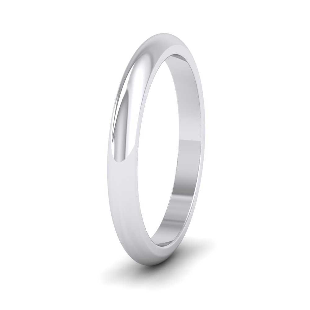 950 Palladium 2.5mm D shape Super Heavy Weight Wedding Ring