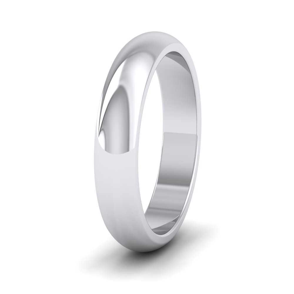 950 Platinum 4mm D shape Super Heavy Weight Wedding Ring
