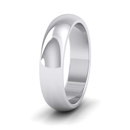 500 Palladium 5mm D shape Super Heavy Weight Wedding Ring
