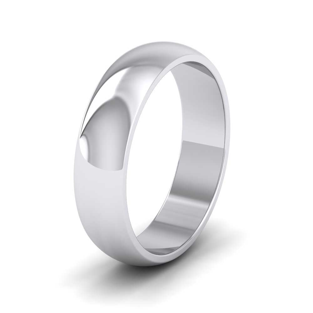 950 Platinum 5mm D shape Extra Heavy Weight Wedding Ring