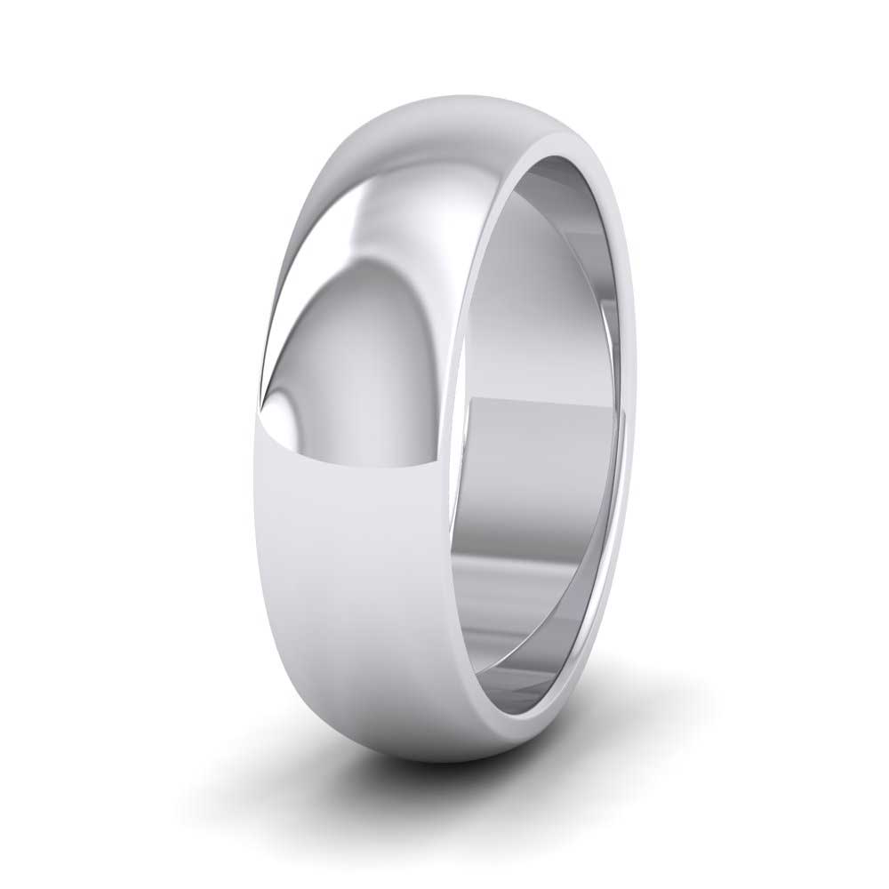 950 Palladium 6mm D shape Super Heavy Weight Wedding Ring