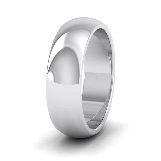 500 Palladium 6mm D shape Super Heavy Weight Wedding Ring