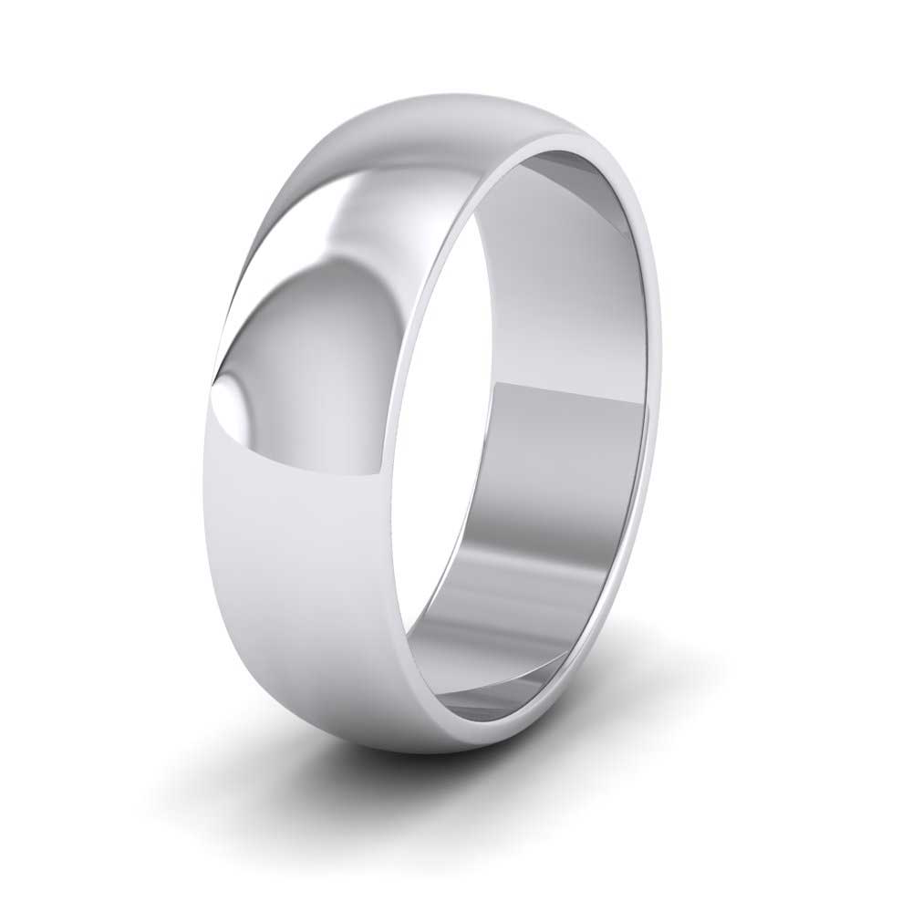 950 Palladium 6mm D shape Extra Heavy Weight Wedding Ring