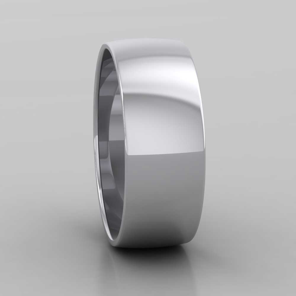 500 Palladium 7mm D shape Classic Weight Wedding Ring Right View