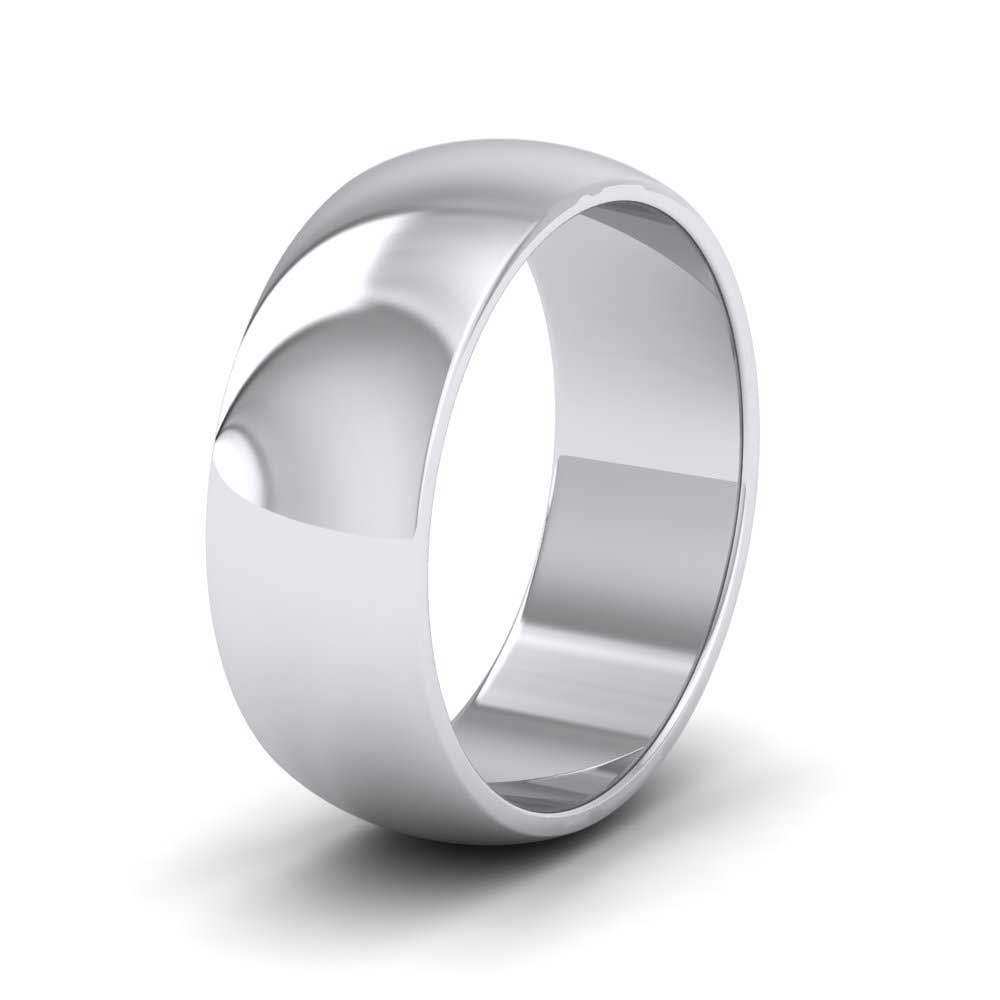 950 Palladium 7mm D shape Extra Heavy Weight Wedding Ring